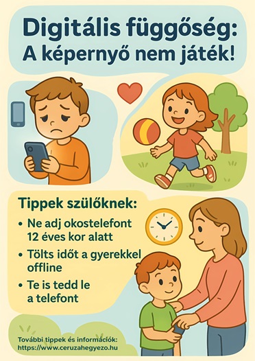 Digitális függőség plakát